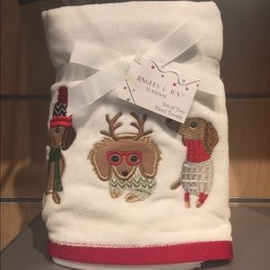 Jingles & Joy Seasonal Dachshund Hand Towels 2 pcs